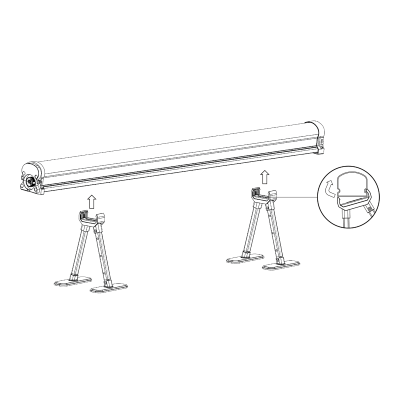 Faven Under Canopy Light Adjustable Stands (2-Pack)