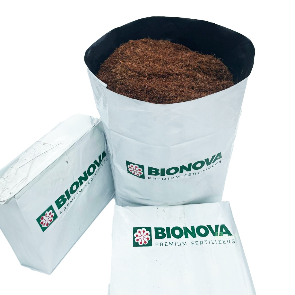 Bionova Open Top Coco Bag - pressed coconut including flowerpot